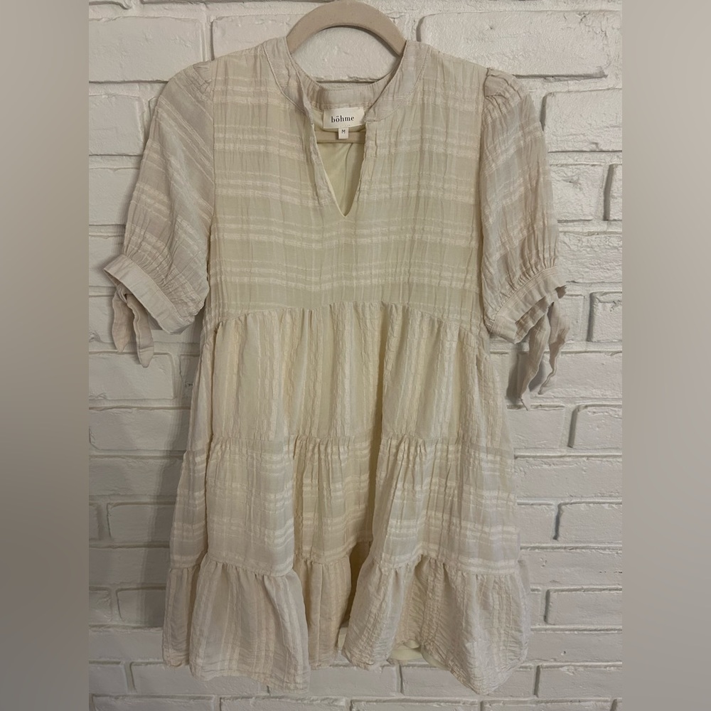 Bohme Cream Tiered Dress